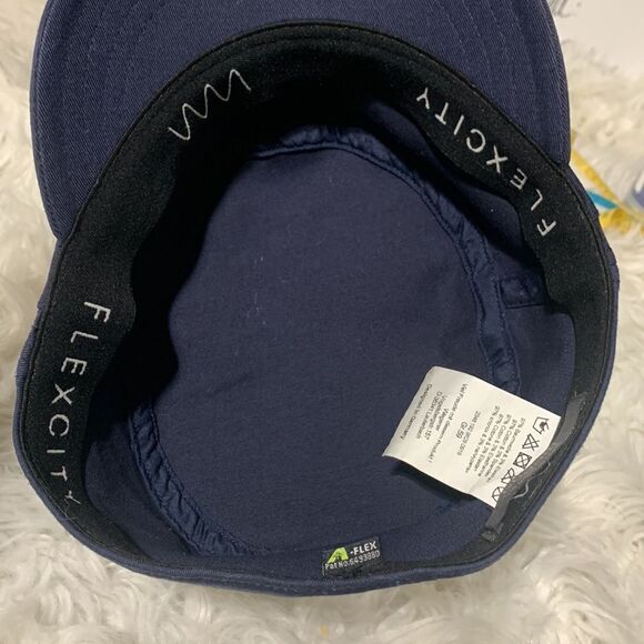 BUGATTI flexcity hat cotton elastic sweatband navy men’s size 59cm - Picture 7 of 12